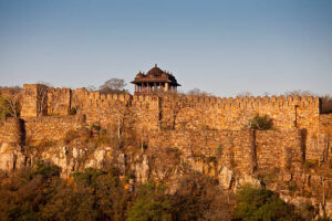 INDIA - MARCH 07:  Ganesh Dham muslim temple at Ranthambhore Fort, Ranthambhore, Rajasthan, Northern India  (Photo by Tim Graham/Getty Images)
